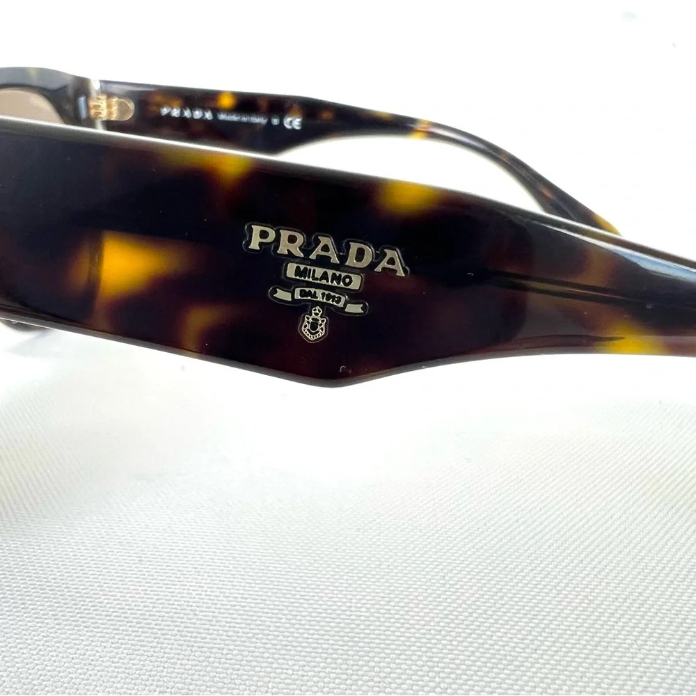 PRADA PR 10RSF-2AU3D0-57 Brown Gradient Lenses Cat Eye Havana Frame Sunglasses